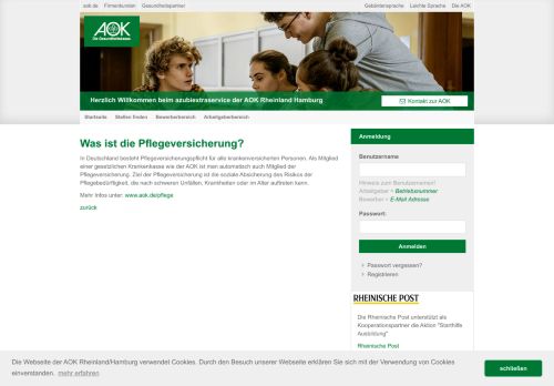 
                            12. Was ist die Pflegeversicherung? | AOK – Azubi extra Service