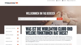 
                            6. Was ist die World4You Cloud und welche Funktionen hat diese?