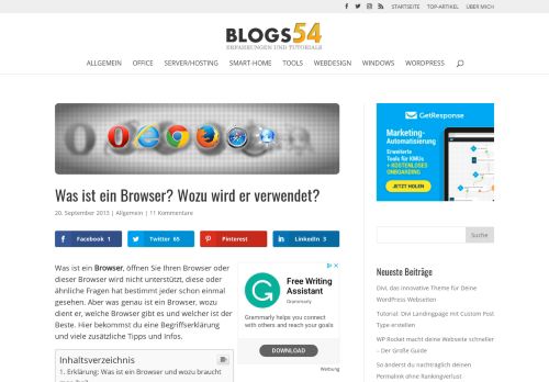 
                            11. Was ist ein Browser und wozu wird ein Browser verwendet? › Blogs54