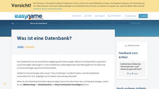 
                            10. Was ist eine Datenbank? - FAQ | easyname