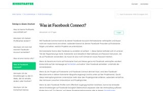 
                            3. Was ist Facebook Connect? – Hilfe-Center - Kickstarter