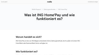 
                            6. Was ist ING Home'Pay und wie funktioniert es? – Mollie Support