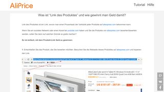 
                            6. Was ist “Link des Produktes” und wie gewinnt man ... - AliPrice Partner