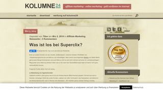 
                            6. Was ist los bei Superclix? - Kolumne24.de