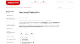 
                            7. Was ist «Mein Betty Bossi»? – Kunden-Center Betty Bossi