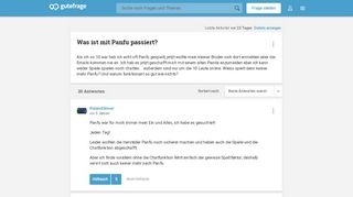 
                            8. Was ist mit Panfu passiert? (online) - Gutefrage