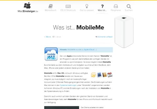 
                            3. Was ist MobileMe? - MacEinsteiger.de