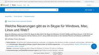 
                            3. Was ist neu in Skype for Web und Skype für Outlook.com? | Skype ...