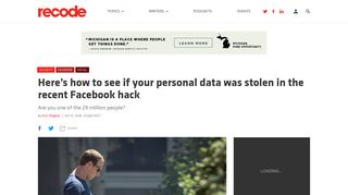 
                            9. Was my Facebook hacked? Here's how to check if your data was ...