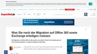 
                            8. Was Sie nach der Migration auf Office 365 sowie Exchange erledigen ...