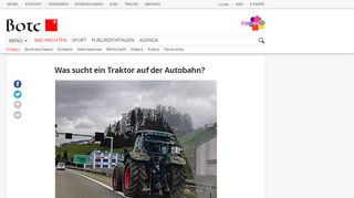 
                            5. Was sucht ein Traktor auf der Autobahn? | Schwyz BdU | Bote der ...