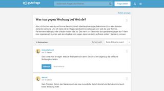 
                            9. Was tun gegen Werbung bei Web.de? (E-Mail) - Gutefrage