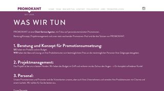 
                            6. Was wir tun - PROMOKANT - Promotionen, Hostessen, Barpersonal