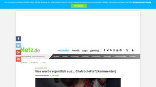 
                            8. Was wurde eigentlich aus... Chatroulette? [Kommentar] - Netz.de