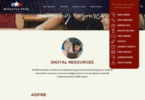 
                            12. Wasatch Peak Academy: Learning Resources