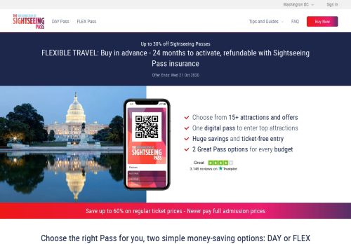 
                            9. Washington DC Sightseeing Pass® | Washington DC Attraction Pass ...