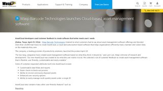 
                            4. Wasp Barcode Technologies launches Cloud-based asset ...