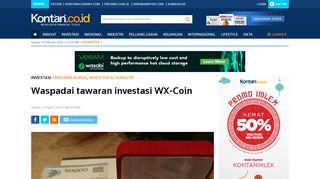 
                            4. Waspadai tawaran investasi WX-Coin - Investasi Kontan