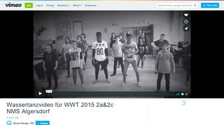 
                            11. Wassertanzvideo für WWT 2015 2a&2c NMS Algersdorf on Vimeo