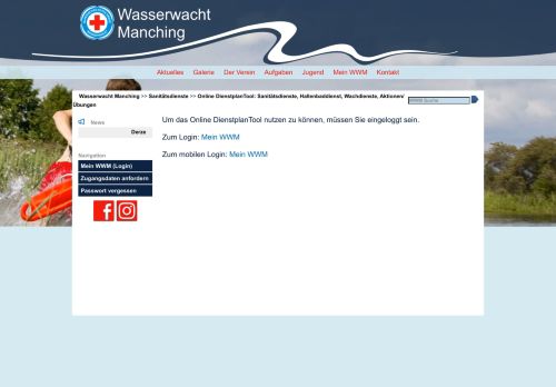 
                            5. Wasserwacht Manching - Online DienstplanTool: Sanitätsdienste ...