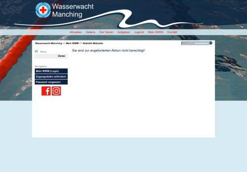 
                            8. Wasserwacht Manching - Statistik Webseite