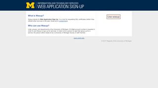 
                            3. Wasup: Web App Sign Up (Beta)