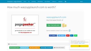 
                            10. waszupplaunch.com worth is Rp 134.345.041 - Ceksite.com