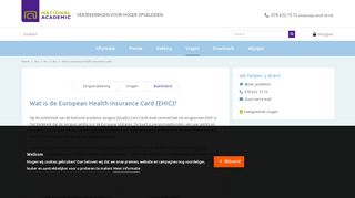 
                            12. Wat is de European Health Insurance Card (EHIC)? | National Academic