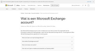 
                            1. Wat is een Microsoft Exchange-account? - Office-ondersteuning