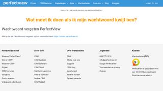 
                            11. Wat moet ik doen als ik mijn wachtwoord van PerfectView kwijt ben?