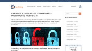 
                            12. Wat moet je doen als je je WordPress wachtwoord kwijt bent?