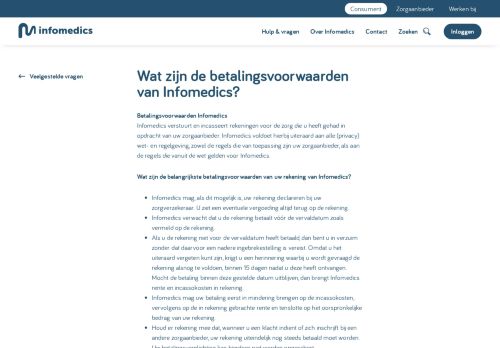 
                            11. Wat zijn de betalingsvoorwaarden? | Infomedics