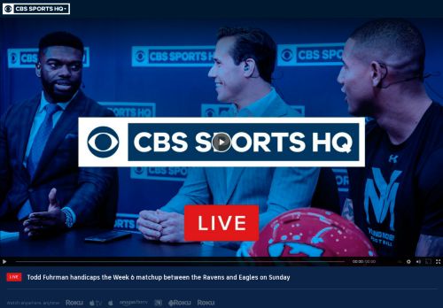 
                            8. Watch CBS Sports HQ Online - Free Live Stream & News - ...