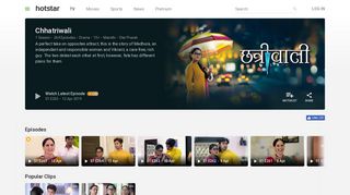 
                            10. Watch Chhatriwali Full Episodes Online for Free on hotstar.com