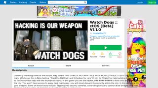 
                            10. Watch Dogs :: ctOS [Beta] V1.1.0 - Roblox