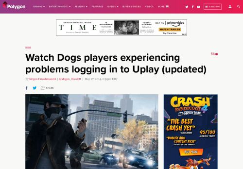 
                            9. Watch Dogs players experiencing problems logging in to Uplay ...