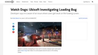 
                            13. Watch Dogs: Ubisoft Investigating Loading Bug - GameSpot