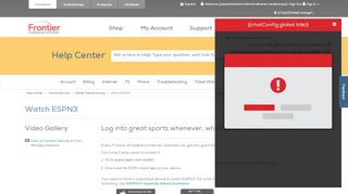 
                            11. Watch ESPN3 Free of Charge | Frontier.com