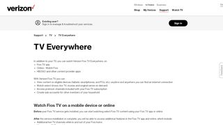 
                            12. Watch Fios TV Everywhere | Verizon TV Support