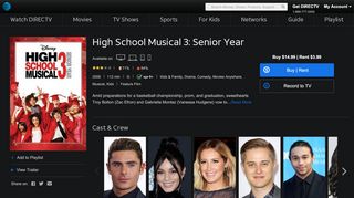 
                            11. Watch High School Musical 3: Senior Year Online | Stream ... - DirecTV