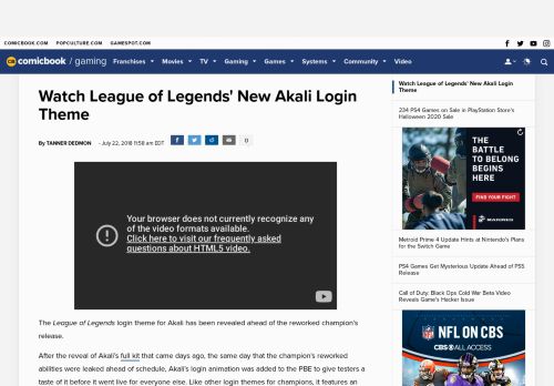 
                            8. Watch League of Legends' New Akali Login Theme - ComicBook.com