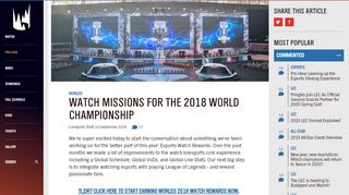 
                            11. Watch Missions for the 2018 World Championship - EU Lolesports