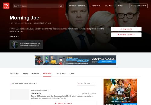 
                            13. Watch Morning Joe Episodes on MSNBC | Season 2019 (2019) | TV ...