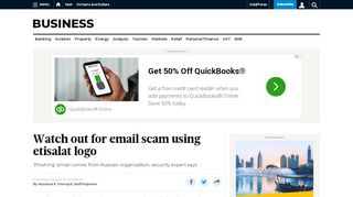
                            12. Watch out for email scam using etisalat logo - Gulf News