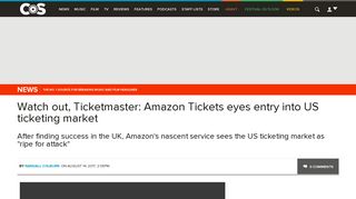 
                            12. Watch out, Ticketmaster: Amazon Tickets eyes entry into US ticketing ...