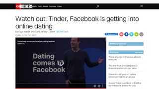 
                            7. Watch out, Tinder, Facebook is getting into online dating - Business