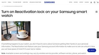 
                            4. Watch Reactivation Lock - Samsung