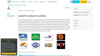 
                            12. watch russian tv online - Question | Mbed