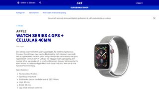 
                            5. Watch Series 4 GPS + Cellular 40mm - SAS EuroBonus