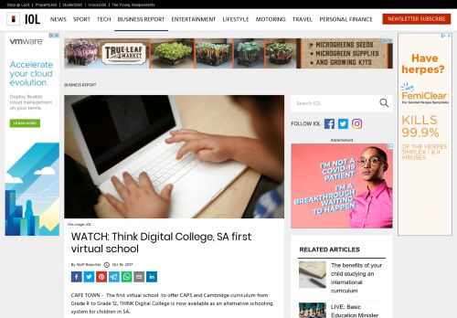 
                            3. WATCH: Think Digital College, SA first virtual school | IOL Business ...